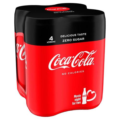 Buy Coke Zero Cans 330ml 4pk PK6 Wholesale From Kadona Wholesale Ltd.
