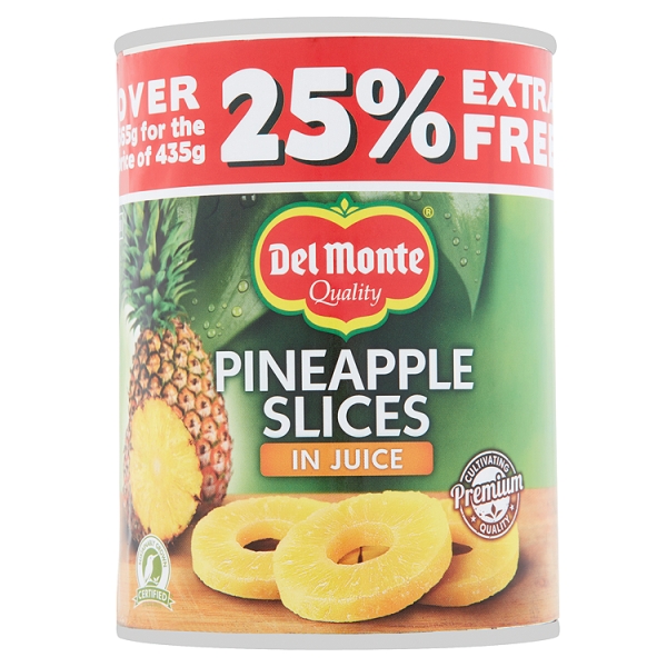 Buy Del Monte Pineapple Slices 460g + 25% Extra Free PK12 Wholesale