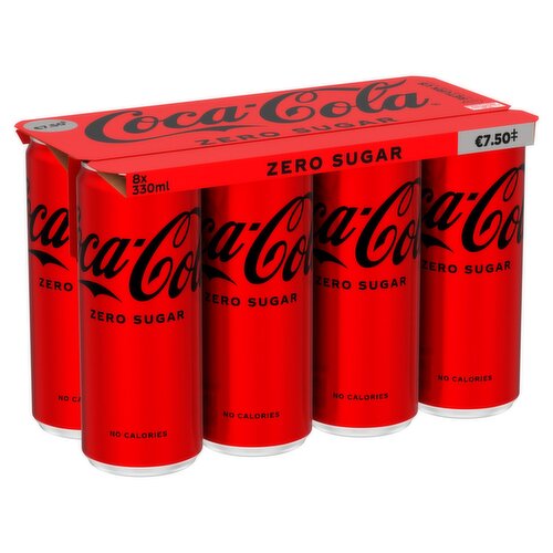 Coke Zero Cans 8pk FL €7.50 PK3 (DRS) (24th March)